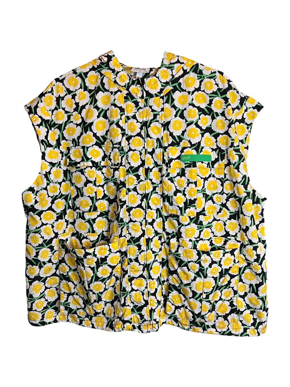 Diane von Furstenberg for Target Packable Poppy Hooded Vest Size 2X Floral